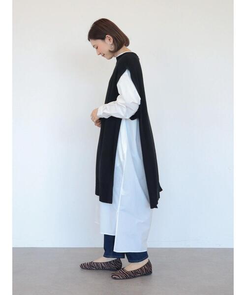 AMERICAN HOLIC（アメリカンホリック）の「バックボタンロングニットベスト（ベスト・レディース・ブラック/アイボリー・FREE）」の9枚目の写真