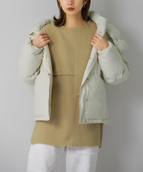 KBF（ケイビーエフ）の「パッチワークRIBチュニック（Tシャツ/カットソー・レディース・キャメル/ブラウン/オートミール・ONE）」の3枚目の写真