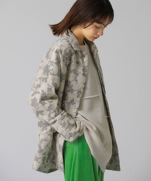 KBF（ケイビーエフ）の「パッチワークRIBチュニック（Tシャツ/カットソー・レディース・キャメル/ブラウン/オートミール・ONE）」の6枚目の写真