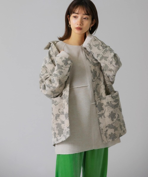 KBF（ケイビーエフ）の「パッチワークRIBチュニック（Tシャツ/カットソー・レディース・キャメル/ブラウン/オートミール・ONE）」の7枚目の写真