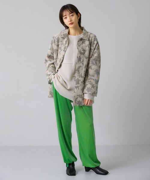 KBF（ケイビーエフ）の「パッチワークRIBチュニック（Tシャツ/カットソー・レディース・キャメル/ブラウン/オートミール・ONE）」の8枚目の写真