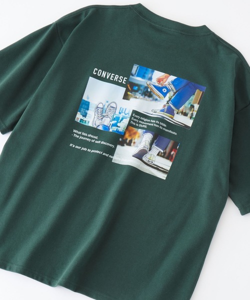 CONVERSE(コンバース)の「CONVERSE/コンバース オーバーサイズ ダブルフェイスメッシュ バックプリント 半袖Tシャツ(Tシャツ/カットソー・メンズ・ホワイト/ブラック/サックスブルー/グリーン/ホワイト系/ホワイト系1/ホワイト系2/ブラック系・M/L)」の7枚目の写真