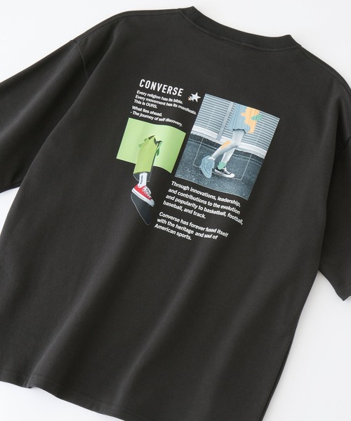 CONVERSE(コンバース)の「CONVERSE/コンバース オーバーサイズ ダブルフェイスメッシュ バックプリント 半袖Tシャツ(Tシャツ/カットソー・メンズ・ホワイト/ブラック/サックスブルー/グリーン/ホワイト系/ホワイト系1/ホワイト系2/ブラック系・M/L)」の5枚目の写真