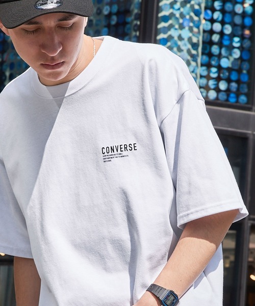 CONVERSE(コンバース)の「CONVERSE/コンバース オーバーサイズ ダブルフェイスメッシュ バックプリント 半袖Tシャツ(Tシャツ/カットソー・メンズ・ホワイト/ブラック/サックスブルー/グリーン/ホワイト系/ホワイト系1/ホワイト系2/ブラック系・M/L)」の21枚目の写真