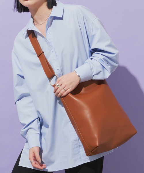 Aunt Marie's（アントマリーズ）の「シンプルリングワンハンドルショルダーバッグ / トートバッグ（トートバッグ・レディース・ブラウン/アイボリー/ブラック/ベージュ・FREE）」の15枚目の写真