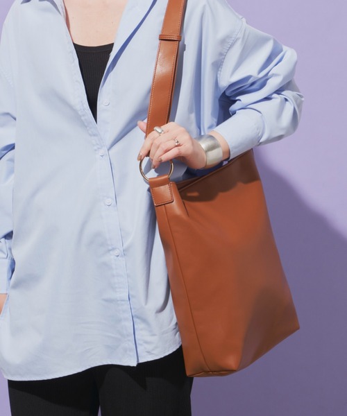 Aunt Marie's（アントマリーズ）の「シンプルリングワンハンドルショルダーバッグ / トートバッグ（トートバッグ・レディース・ブラウン/アイボリー/ブラック/ベージュ・FREE）」の13枚目の写真