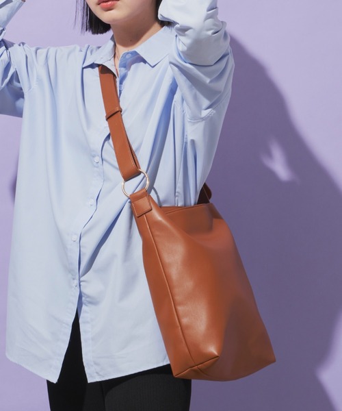 Aunt Marie's（アントマリーズ）の「シンプルリングワンハンドルショルダーバッグ / トートバッグ（トートバッグ・レディース・ブラウン/アイボリー/ブラック/ベージュ・FREE）」の16枚目の写真