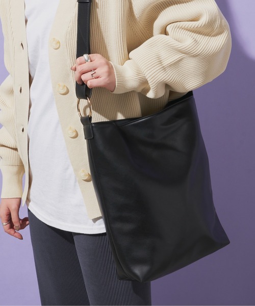 Aunt Marie's（アントマリーズ）の「シンプルリングワンハンドルショルダーバッグ / トートバッグ（トートバッグ・レディース・ブラウン/アイボリー/ブラック/ベージュ・FREE）」の10枚目の写真