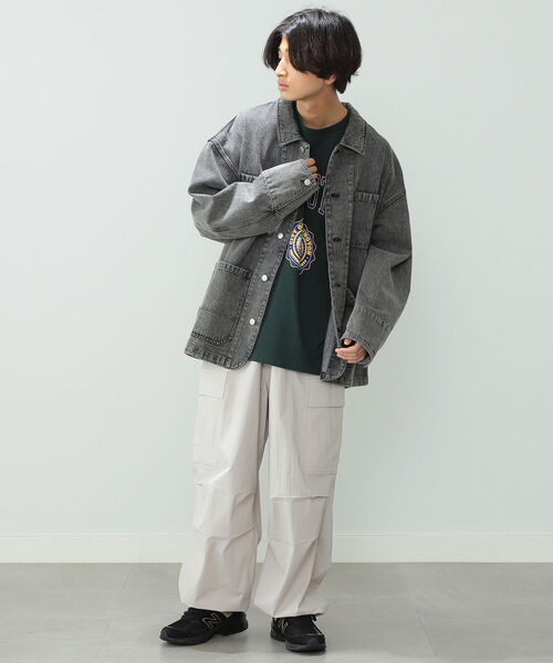 BeAMS DOT（ビームスドット）の「【WEB限定】BeAMS DOT / デニム カバーオール（ブルゾン・メンズ・ライトブルー/ブラック・MEDIUM/LARGE）」の4枚目の写真