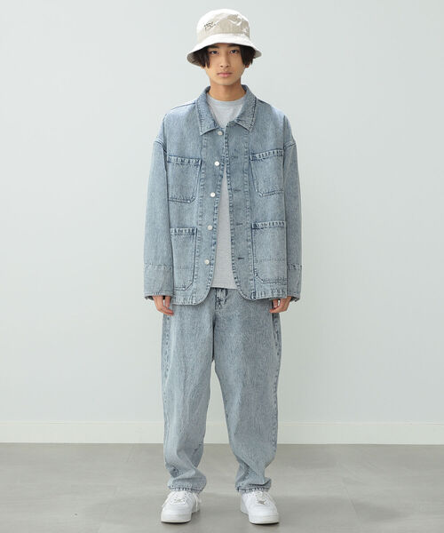 BeAMS DOT（ビームスドット）の「【WEB限定】BeAMS DOT / デニム カバーオール（ブルゾン・メンズ・ライトブルー/ブラック・MEDIUM/LARGE）」の8枚目の写真