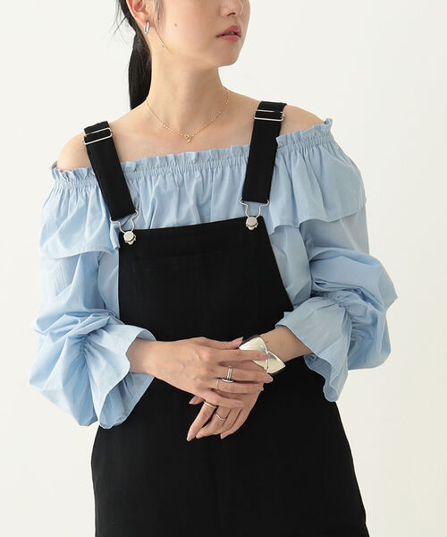 BeAMS DOT（ビームスドット）の「【WEB限定】BeAMS DOT / 2way ボリューム フリル襟ブラウス（シャツ/ブラウス・レディース・ホワイト/ブルー系その他/ブラウン系その他4・FREE）」の3枚目の写真
