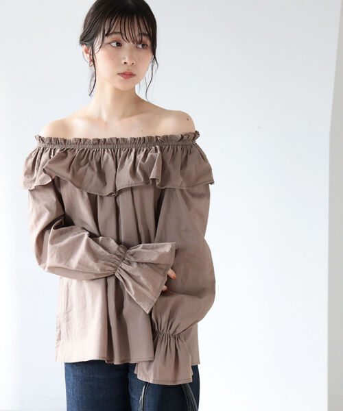 BeAMS DOT（ビームスドット）の「【WEB限定】BeAMS DOT / 2way ボリューム フリル襟ブラウス（シャツ/ブラウス・レディース・ホワイト/ブルー系その他/ブラウン系その他4・FREE）」の12枚目の写真