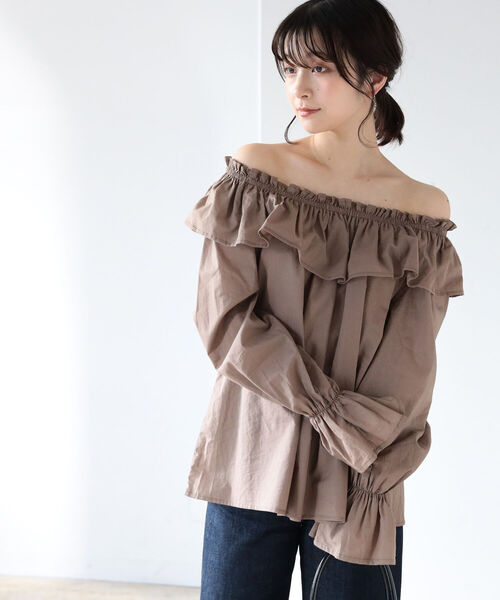 BeAMS DOT（ビームスドット）の「【WEB限定】BeAMS DOT / 2way ボリューム フリル襟ブラウス（シャツ/ブラウス・レディース・ホワイト/ブルー系その他/ブラウン系その他4・FREE）」の13枚目の写真