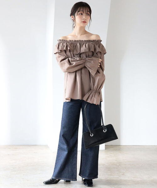 BeAMS DOT（ビームスドット）の「【WEB限定】BeAMS DOT / 2way ボリューム フリル襟ブラウス（シャツ/ブラウス・レディース・ホワイト/ブルー系その他/ブラウン系その他4・FREE）」の15枚目の写真