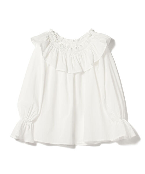 BeAMS DOT（ビームスドット）の「【WEB限定】BeAMS DOT / 2way ボリューム フリル襟ブラウス（シャツ/ブラウス・レディース・ホワイト/ブルー系その他/ブラウン系その他4・FREE）」の18枚目の写真