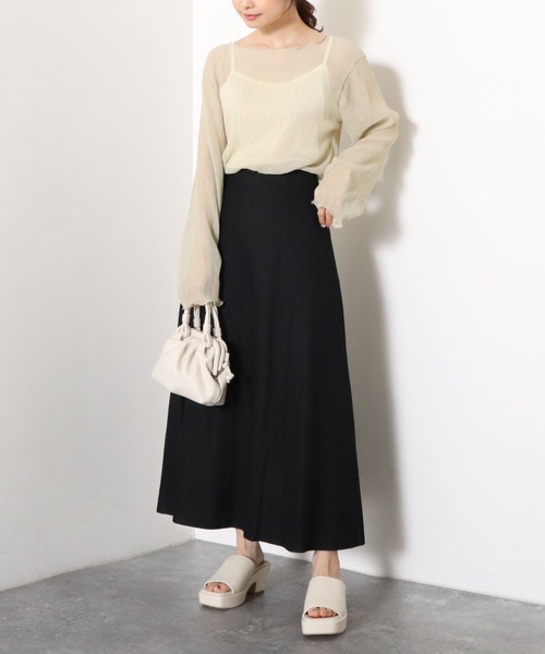 archives(アルシーヴ)の「シアー楊柳ブラウス(Tシャツ/カットソー・レディース・アイボリー/ブルーグレー/ミント/イエロー/ブラック・MEDIUM)」の6枚目の写真