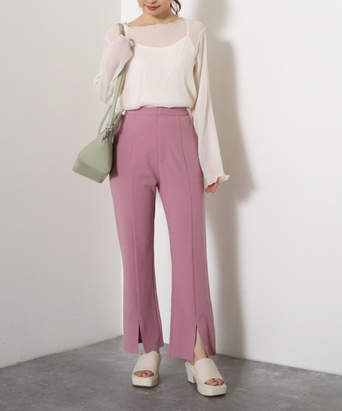 archives(アルシーヴ)の「シアー楊柳ブラウス(Tシャツ/カットソー・レディース・アイボリー/ブルーグレー/ミント/イエロー/ブラック・MEDIUM)」の20枚目の写真