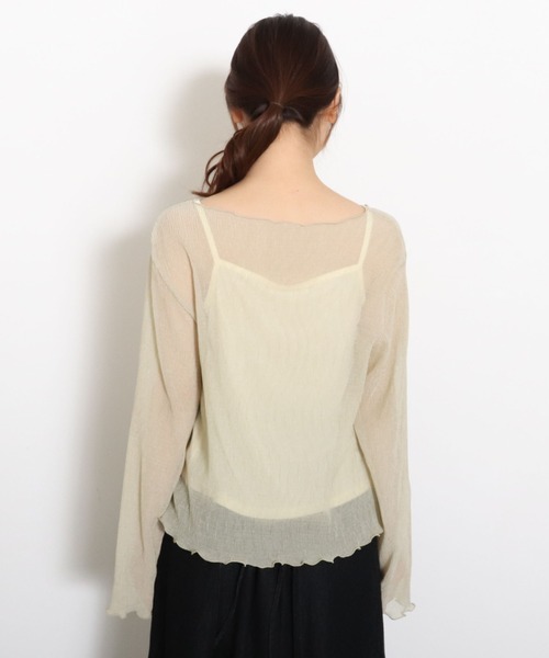 archives(アルシーヴ)の「シアー楊柳ブラウス(Tシャツ/カットソー・レディース・アイボリー/ブルーグレー/ミント/イエロー/ブラック・MEDIUM)」の16枚目の写真