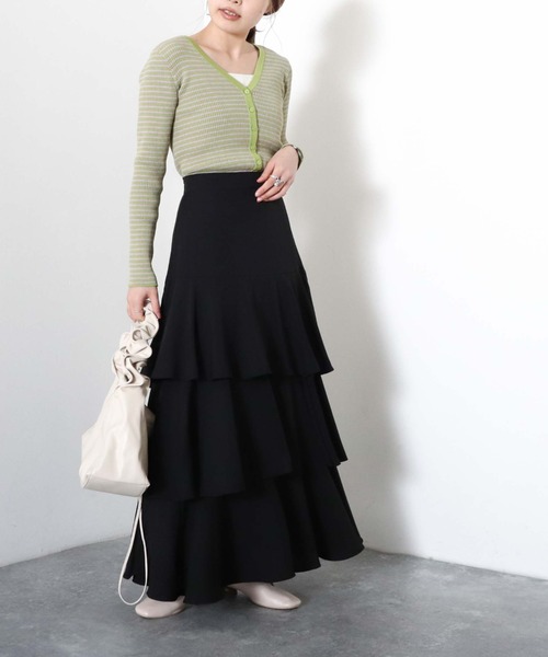 archives（アルシーヴ）の「ティアードフリルスカート（スカート