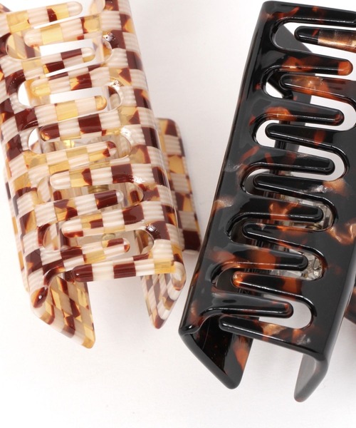 LEPSIM（レプシィム）の「ガラバンスクリップ[スクエア]　264473（バレッタ/ヘアクリップ・レディース・アイボリー/ブラウン/ベージュ・ONE SIZE）」の9枚目の写真