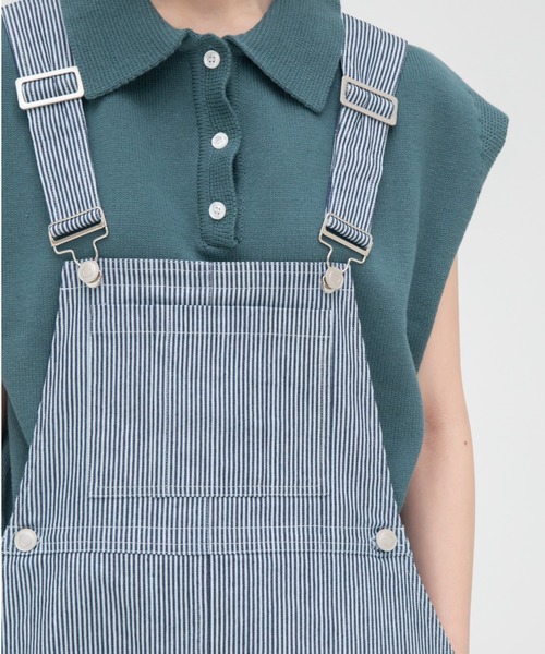 EDIT Gris（エディットグリ）の「ヒッコリーサロペットスカート（サロペット/オーバーオール・レディース・ホワイト/ブラック・FREE）」の15枚目の写真