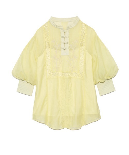 LILY BROWN（リリーブラウン）の「チャイナディティールトップス（シャツ/ブラウス・レディース・ブラック/ライム/オフホワイト・FREE）」の16枚目の写真