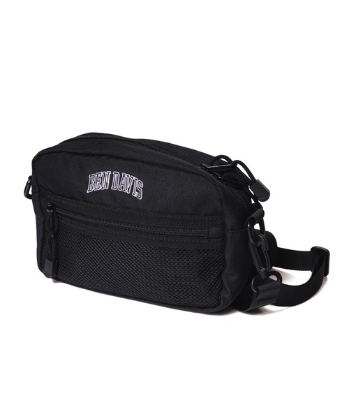 BEN DAVIS(ベンデイビス)の「《BEN DAVIS》MINI SHOLDER COLLEGE(ショルダーバッグ・メンズ・ブラック×ホワイト/ブラック×レッド/ブラック×グリーン/ブラック×パープル/ブラック×ブルー・FREE)」の1枚目の写真