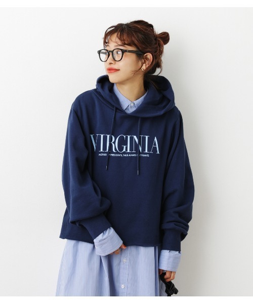 RODEO CROWNS WIDE BOWL(ロデオクラウンズワイドボウル)の「VIRGINIAパーカー(パーカー・レディース・グリーン/ネイビー/ホワイト・FREE)」の3枚目の写真