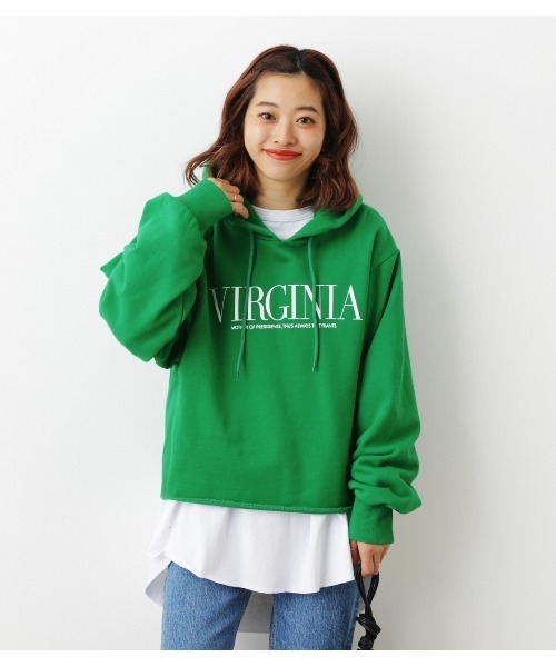 RODEO CROWNS WIDE BOWL(ロデオクラウンズワイドボウル)の「VIRGINIAパーカー(パーカー・レディース・グリーン/ネイビー/ホワイト・FREE)」の6枚目の写真