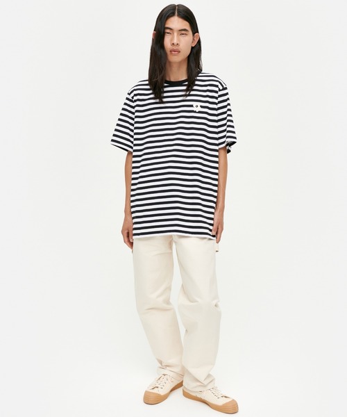 marimekko（マリメッコ）の「【kioski】Tasaraita Unikko / Vihne shirt（Tシャツ/カットソー・レディース・ブラック・SMALL/MEDIUM/LARGE/X-LARGE/X-SMALL）」の4枚目の写真