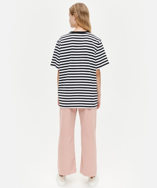 marimekko（マリメッコ）の「【kioski】Tasaraita Unikko / Vihne shirt（Tシャツ/カットソー・レディース・ブラック・SMALL/MEDIUM/LARGE/X-LARGE/X-SMALL）」の3枚目の写真