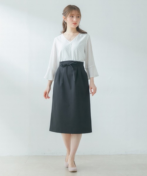 Honeys（ハニーズ）の「前タックトップス（シャツ/ブラウス・レディース・ホワイト/グリーン/ホワイト系その他/ブラック系その他/ピンク系その他・LL/S/M/L）」の21枚目の写真