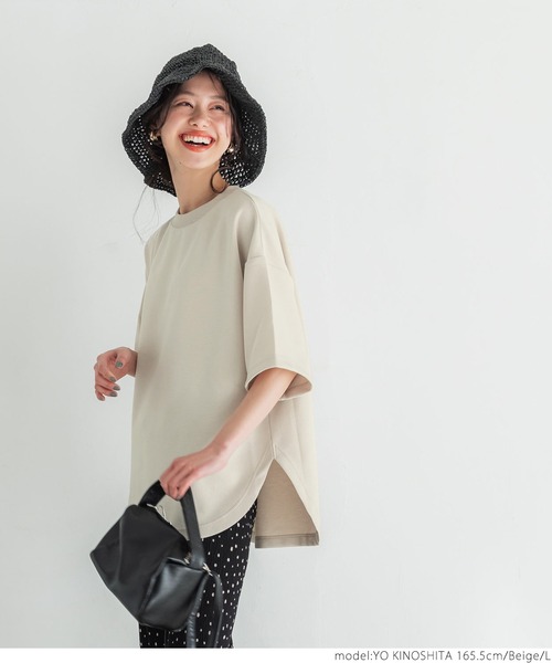 coca（coca）（コカ）の「夏の新感覚5分袖トップス（Tシャツ