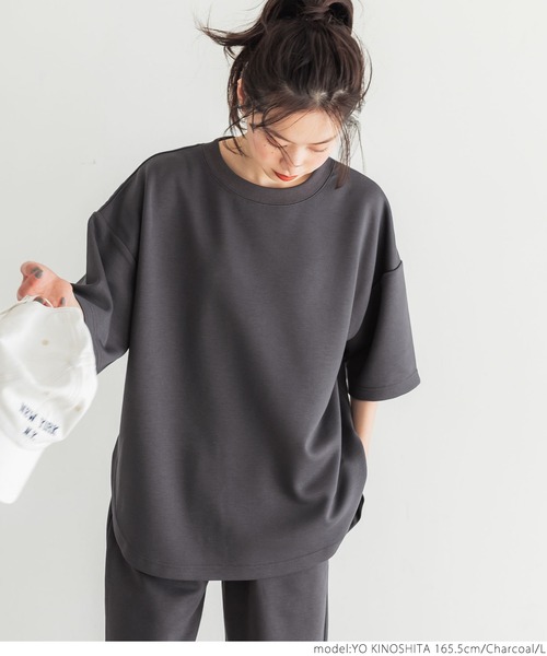 coca（coca）（コカ）の「夏の新感覚5分袖トップス（Tシャツ