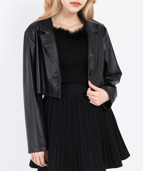 WC（ダブル シー）の「ショートテーラードジャケット（テーラードジャケット・レディース・ブラック系その他/ブラック/ライトパープル・FREE）」の8枚目の写真