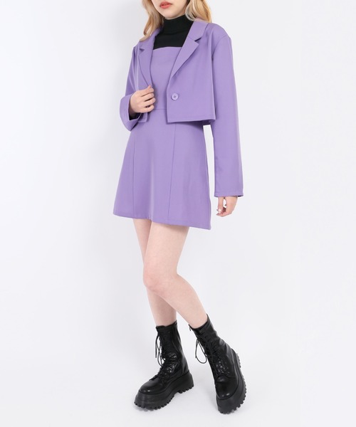 WC（ダブル シー）の「ショートテーラードジャケット（テーラードジャケット・レディース・ブラック系その他/ブラック/ライトパープル・FREE）」の14枚目の写真