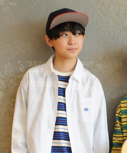 GLAZOS(グラソス)の「ネーム付き配色フラットツイルキャップ(キャップ・キッズ・ブラック/パープル/レッド・フリー)」の3枚目の写真