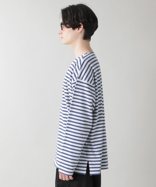 RAGEBLUE(レイジブルー)の「マリンボーダービッグロンT/270803(Tシャツ/カットソー・メンズ・ホワイト/ネイビー・MEDIUM/LARGE)」の8枚目の写真