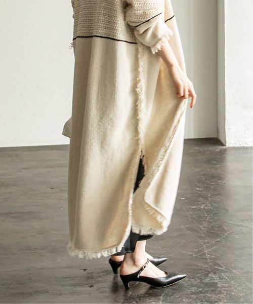 ADAWAS フリンジニットガウン　NOBLE  新品　アダワス　カーディガン ADAWAS - ADAWAS フリンジニットガウン NOBLE 新品 アダワス