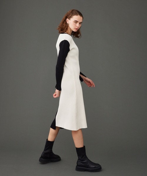 UNITED TOKYO（ユナイテッドトウキョウ）の「ビスチェコンビニットワンピース（チュニック・レディース・ブラック/ブルー・FREE）」の9枚目の写真