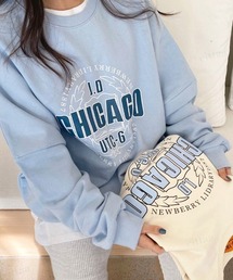 2022 S/S 春夏 韓国スウェット CHICAGOプリントスウェット トレーナー