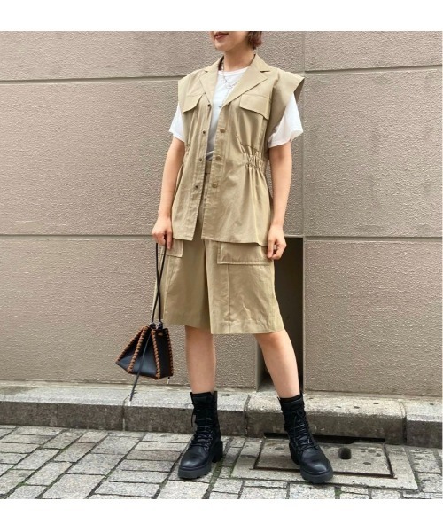 RITO(リト)の「RITO/リト/ワークショートPT(その他パンツ・レディース・ベージュ・38)」の4枚目の写真