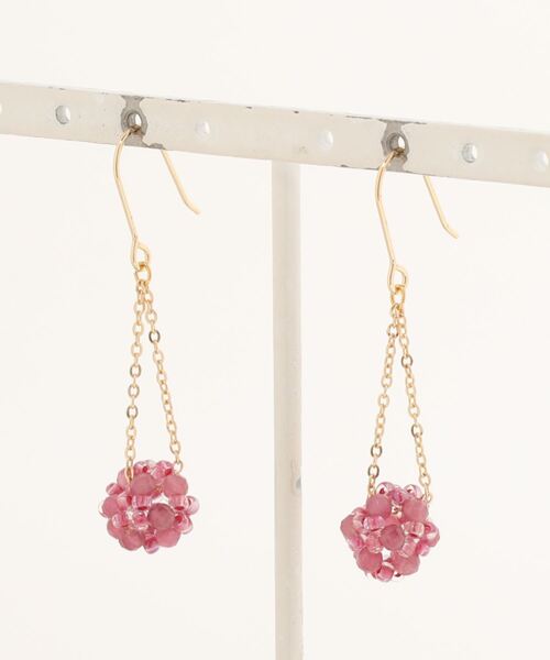 tone(トーン)の「【SPICY COLORS】天然石ボールのそよ風ピアス【14kgf】(ピアス(両耳用)・レディース・ライトブルー/ピンク/オレンジ/ブルー・FREE)」の18枚目の写真