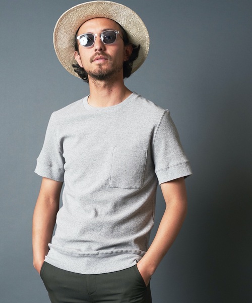Magine（マージン）の「SURF KNIT PKT TEE S/S:サーフニット ポケット 半袖 Tシャツ 22SS（Tシャツ/カットソー・メンズ・ホワイト/ブラック/ネイビー/グレー・44/46/48）」の4枚目の写真
