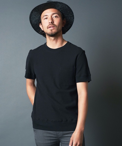 Magine（マージン）の「SURF KNIT PKT TEE S/S:サーフニット ポケット 半袖 Tシャツ 22SS（Tシャツ/カットソー・メンズ・ホワイト/ブラック/ネイビー/グレー・44/46/48）」の7枚目の写真