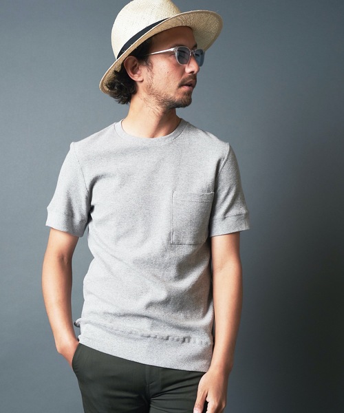 Magine（マージン）の「SURF KNIT PKT TEE S/S:サーフニット ポケット 半袖 Tシャツ 22SS（Tシャツ/カットソー・メンズ・ホワイト/ブラック/ネイビー/グレー・44/46/48）」の9枚目の写真