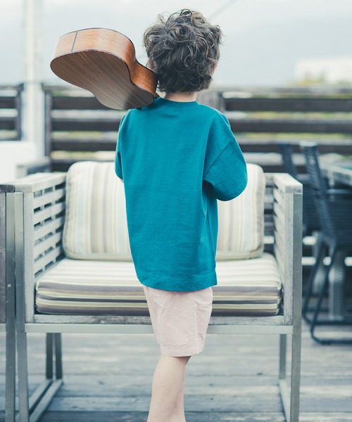 BRANSHES(ブランシェス)の「【カレッジロゴ】チェルシーズ半袖Tシャツ(Tシャツ/カットソー・キッズ・ネイビー/ピンク/グリーン/アイボリー・90/100/110/120/130/140/150)」の19枚目の写真