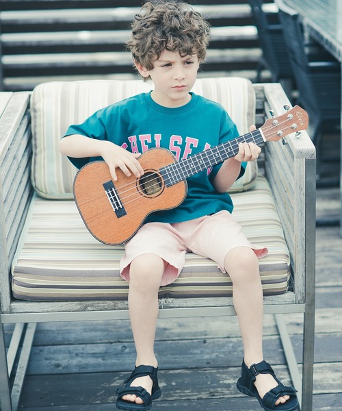 BRANSHES(ブランシェス)の「【カレッジロゴ】チェルシーズ半袖Tシャツ(Tシャツ/カットソー・キッズ・ネイビー/ピンク/グリーン/アイボリー・90/100/110/120/130/140/150)」の17枚目の写真