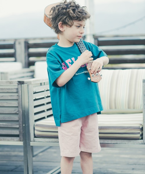 BRANSHES(ブランシェス)の「【カレッジロゴ】チェルシーズ半袖Tシャツ(Tシャツ/カットソー・キッズ・ネイビー/ピンク/グリーン/アイボリー・90/100/110/120/130/140/150)」の18枚目の写真