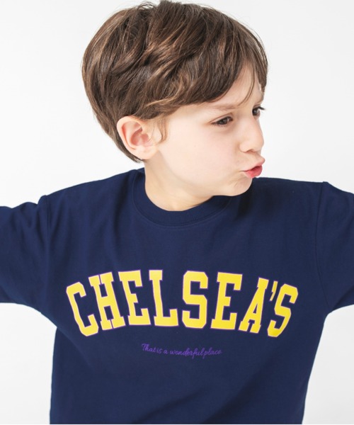 BRANSHES(ブランシェス)の「【カレッジロゴ】チェルシーズ半袖Tシャツ(Tシャツ/カットソー・キッズ・ネイビー/ピンク/グリーン/アイボリー・90/100/110/120/130/140/150)」の5枚目の写真